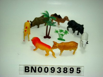 8PCS ANIMAL W/TREE.PVCBH,