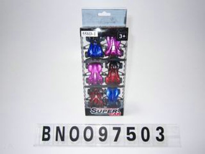 FREE WHEEL CAR 6ASST 3COLOR,