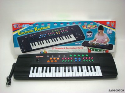 37 KEYS ELECTRONIC KEYBOARD W/VOCALISM MICROPHONE,POWER CABLE,