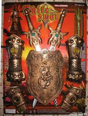 SWORD+ SHIELD+ 2 WRISTBAND+ 2 ARMGUARD,