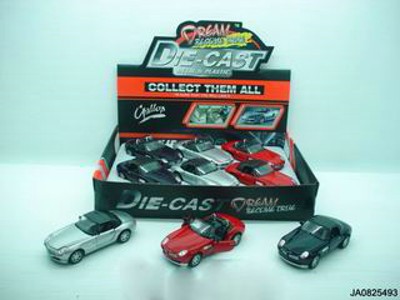 PULL BACK METAL CAR W/IC AND LIGHT 6PCS,