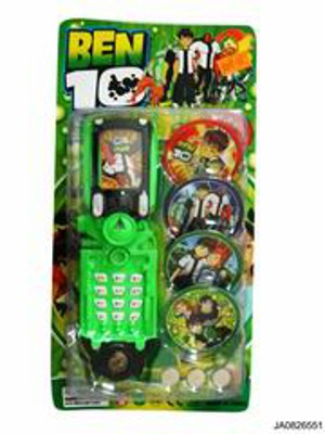 BEN10 MOBILE PHONE W/THREE BATTERY,LIGHT,MUSIC,