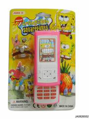SPONGEBOB MOBILE PHONE W/THREE BATTERY,LIGHT,MUSIC,