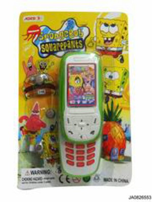 SPONGEBOB MOBILE PHONE W/THREE BATTERY,LIGHT,MUSIC,