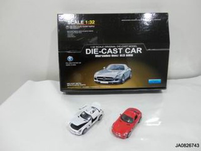 1:32 METAL PULL BACK CAR W/LIGHT AND MUSIC 12PCS,
