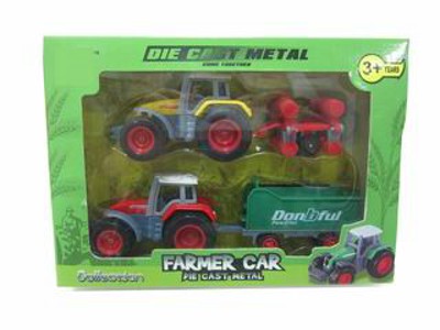 SLIDE METAL FARMER CAR,