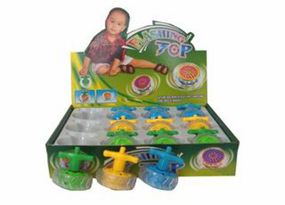 WIND UP FLASHING TOP (12PCS),