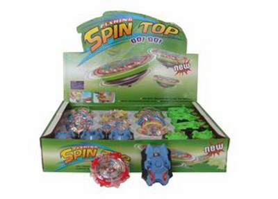 WIND UP FLASHING TOP (9PCS),