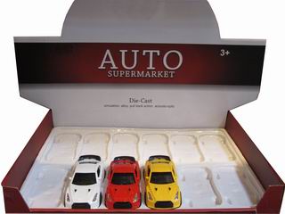METAL PULL BACK CAR W/MUSIC,LIGHT（12PCS),