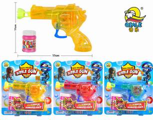 FRICTION BUBBLE GUN W/LIGHT,