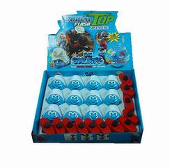 WIND UP THE SMURFS TOP W/LIGHT&MUSIC 12PCS,