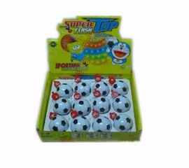 FOOTBALL PULLING TOP W/LIGHT&MUSIC 12PCS,