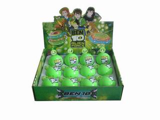 BEN10 PULLING TOP W/LIGHT&MUSIC 12PCS,