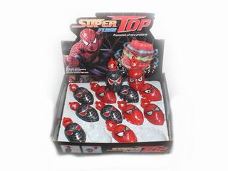 SUPER MAN PULLING TOP W/LIGHT&MUSIC 12PCS,