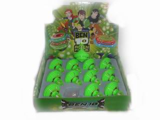 BEN10 PULLING TOP W/LIGHT&MUSIC 12PCS,