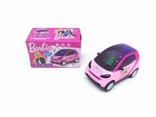 BARBIE ELECTRONIC CAR W/3D LIGHT & MUSIC,