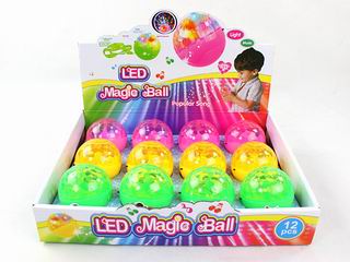 FLASH BALL W/LIGHT & MUSIC 12PCS,