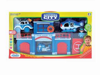 CARTOON POLICE CITY RESCUERS PLAY SET,