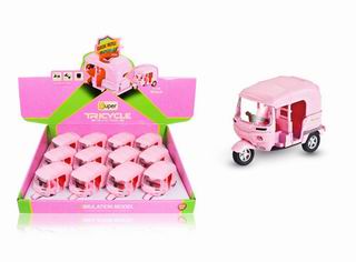 ALLOY PULL BACK MOTOR TRICYCLE 12PCS,