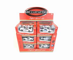 1:50 ALLOY PULL BACK POLICE CAR 12PCS,