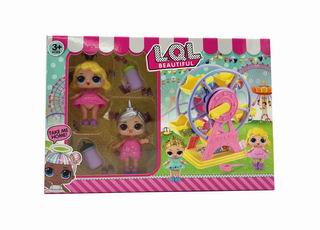 FERRIS WHEEL SET W/DOLL & FEEDING-BOTTLE,