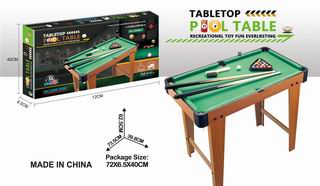 WOODEN POOL TABLE,