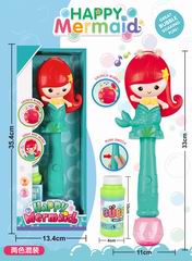B/O BUBBLE MERMAID W/LIGHT & MUSIC,
