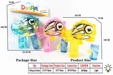 FRICTION BUBBLE GUN W/LIGHT,