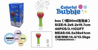 B/O STRAWBARRY BUBBLE STICK W/LIGHT & MUSIC,