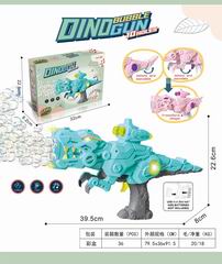 B/O DINOSAUR BUBBLE GUN W/LIGHT & MUSIC,