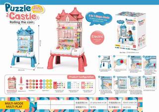 3 IN 1 PUZZLE CASTLE W/LIGHT & MUSIC,
