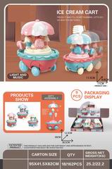 DIY PRESS ICE CREAM CAR W/LIGHT & MUSIC 9PCS,