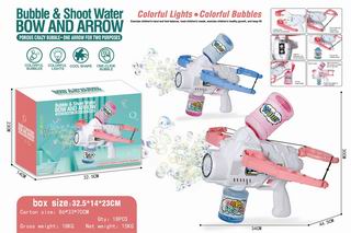 B/O BUBBLE BOW AND ARROW W/LIGHT,