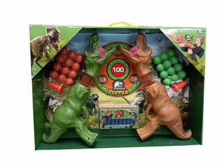 2 IN 1 DINOSAUR GUN W/LIGHT,