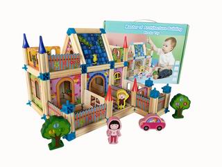 DIY WOODEN VILLA 128PCS,