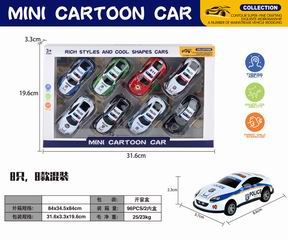 PULL BACK DIE-CAST CAR 8PCS,