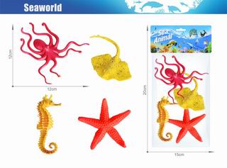 OCEAN ANIMAL SET 4PCS,
