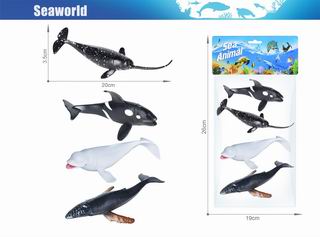 OCEAN ANIMAL SET 4PCS,