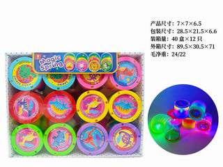 RAINBOW RING W/LIGHT 12PCS,
