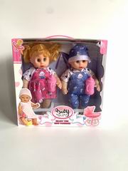 27CM DOLL W/LIGHT & MUSIC 2PCS,