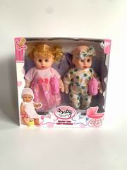 27CM DOLL W/LIGHT & MUSIC 2PCS,
