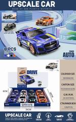 FRICTION CAR W/LIGHT & SOUND 8PCS,