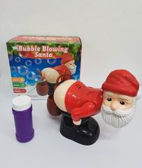 B/O BUBBLE BLOWING SANTA W/LIGHT & MUSIC,
