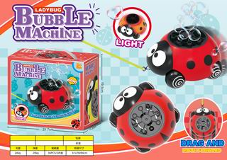 B/O LADYBUG BUBBLE MACHINE W/LIGHT,