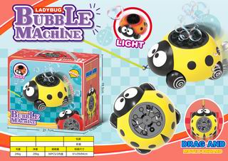 B/O LADYBUG BUBBLE MACHINE W/LIGHT,