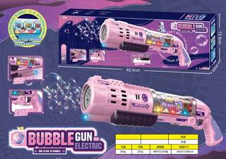 B/0 BUBBLE GUN W/LIGHT & MUSIC,