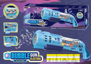 B/0 BUBBLE GUN W/LIGHT & MUSIC,