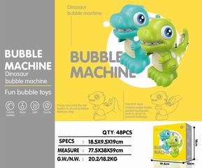 B/O DINOSAUR BUBBLE MACHINE W/LIGHT & MUSIC,