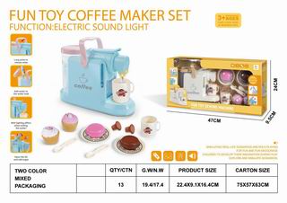 COFFEE MAKER SET W/LIGHT & SOUND,