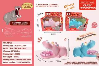 CRAZY HIPPOPOTAMUS DENTIST GAME W/LIGHT & SOUND,
